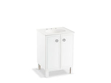 Load image into Gallery viewer, KOHLER K-99500-LG-1WA Jacquard 24&amp;quot; bathroom vanity cabinet with furniture legs and 2 doors
