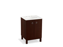 Load image into Gallery viewer, KOHLER K-99500-LG-1WG Jacquard 24&amp;quot; bathroom vanity cabinet with furniture legs and 2 doors
