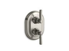 Load image into Gallery viewer, KOHLER K-T10594-4 Bancroft Stacked valve trim with metal lever handles, requires valve
