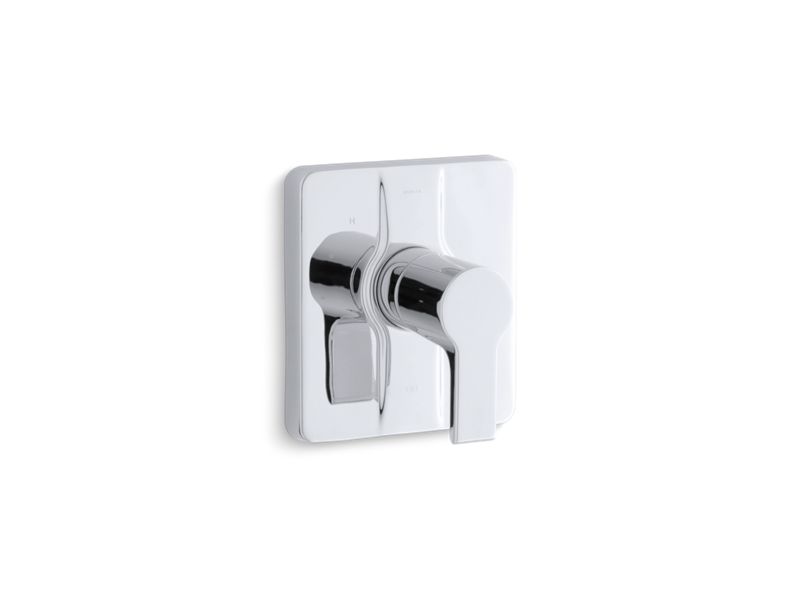 KOHLER Singulier Rite-Temp(R) Valve Trim With Lever Handle in Polished Chrome