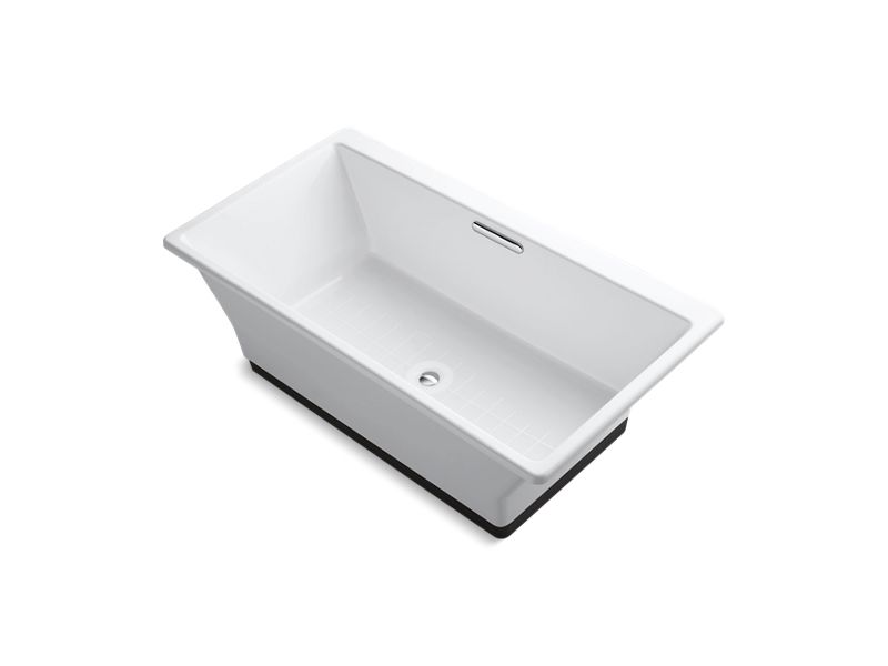 KOHLER Rêve 66-15/16" x 36" freestanding bath with Brilliant Ash base