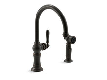 Load image into Gallery viewer, KOHLER K-99262 Artifacts Single-handle kitchen sink faucet with two-function sprayhead

