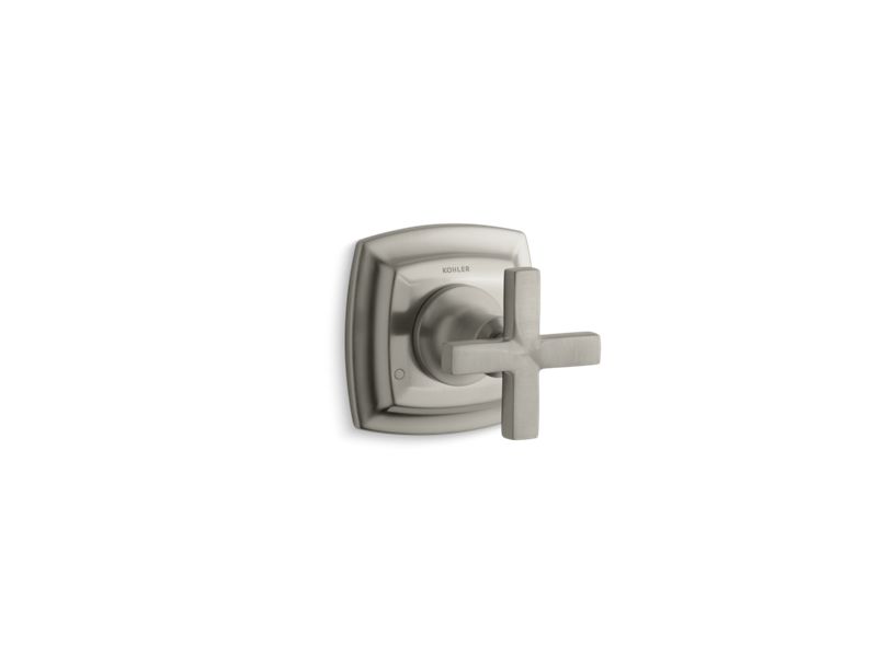 KOHLER T16242-3-BN Margaux Valve Trim With Cross Handle For Transfer Valve, Requires Valve in Vibrant Brushed Nickel