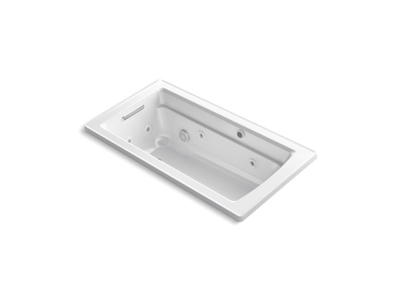 KOHLER K-1122-XHGH Archer 60" x 32" drop-in Heated BubbleMassage air bath and whirlpool
