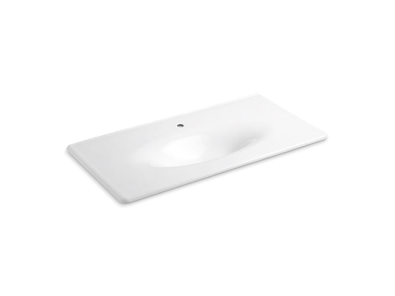 KOHLER K-3052-1 Iron/Impressions 43" Enameled cast iron vanity top with integrated oval sink