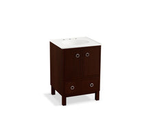 Load image into Gallery viewer, KOHLER K-99501-LG-1WG Jacquard 24&amp;quot; bathroom vanity cabinet with furniture legs, 2 doors and 1 drawer
