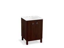 Load image into Gallery viewer, KOHLER K-99500-LG-1WB Jacquard 24&amp;quot; bathroom vanity cabinet with furniture legs and 2 doors
