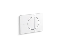 Load image into Gallery viewer, KOHLER 75891-GW2 Note Flush Actuator Plate For 2&amp;quot;X 4&amp;quot; In-Wall Tank And Carrier System in Glossy White with Satin Chrome Accent
