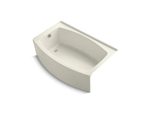 Load image into Gallery viewer, KOHLER K-1100-LAW Expanse 60&amp;quot; x 32&amp;quot; curved alcove bath with Bask heated surface and left-hand drain
