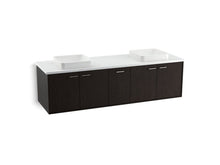 Load image into Gallery viewer, KOHLER K-99550-SD-1WK Jute 72&amp;quot; wall-hung bathroom vanity cabinet with 4 doors and 1 split drawer
