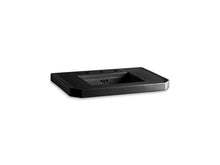 Load image into Gallery viewer, KOHLER 3020-7 Kathryn 32&amp;quot; X 22&amp;quot; Fireclay Console Tabletop Cut For K-2330-G Undermount Bathroom Sink in Black
