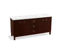 Load image into Gallery viewer, KOHLER K-99512-LG-1WG Jacquard 72&amp;quot; bathroom vanity cabinet with furniture legs, 4 doors and 3 drawers
