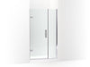 KOHLER 27600-10L-SHP Composed 39-5/8"–40-3/8"W X 71-1/2"H Frameless Pivot Shower Door With 3/8" Crystal Clear Glass And Back-To-Back Vertical Door Pulls in Bright Polished Silver