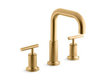 Load image into Gallery viewer, KOHLER K-T14428-4 Purist Deck-mount bath faucet trim for high-flow valve with lever handles, valve not included
