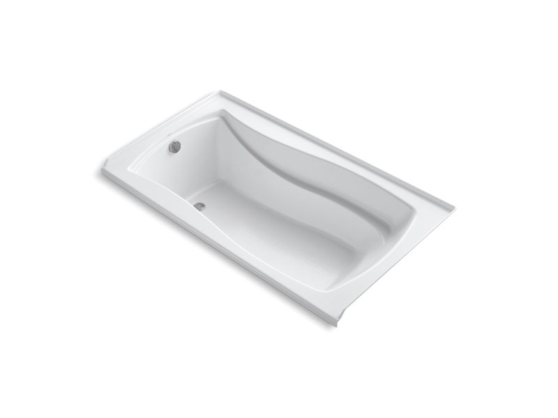KOHLER K-1229-LW Mariposa 66" x 36" alcove bath with Bask heated surface, integral flange, and left-hand drain