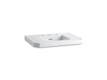 Load image into Gallery viewer, KOHLER 3020-0 Kathryn 32&amp;quot; X 22&amp;quot; Fireclay Console Tabletop Cut For K-2330-G Undermount Bathroom Sink in White
