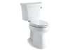 KOHLER 3889-RZ-0 Highline Comfort Height Two-Piece Elongated 1.28 Gpf Chair Height Toilet With Right-Hand Trip Lever, Tank Cover Locks, Insulated Tank And 10" Rough-In in White