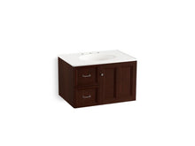 Load image into Gallery viewer, KOHLER K-99517-L-1WG Damask 30&amp;quot; wall-hung bathroom vanity cabinet with 1 door and 2 drawers on left
