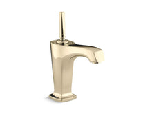 Load image into Gallery viewer, KOHLER 16230-4-AF Margaux Single-Hole Bathroom Sink Faucet With 5-3/8&amp;quot; Spout And Lever Handle in Vibrant French Gold

