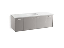 Load image into Gallery viewer, KOHLER K-99546-1WT Jute 60&amp;quot; wall-hung bathroom vanity cabinet with 2 doors and 2 drawers
