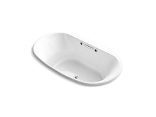 Load image into Gallery viewer, KOHLER K-5718-GW-0 Underscore Oval 72&amp;quot; x 42&amp;quot; drop-in BubbleMassage(TM) Air Bath with Bask heated surface
