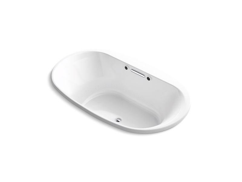 KOHLER K-5718-GW-0 Underscore Oval 72" x 42" drop-in BubbleMassage(TM) Air Bath with Bask heated surface