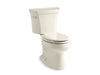 KOHLER 3998-UT-47 Wellworth Two-Piece Elongated 1.28 Gpf Toilet With Tank Cover Locks And Insulated Tank in Almond