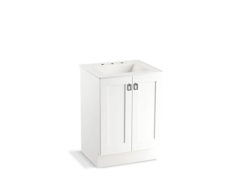 KOHLER K-99526-TK-1WA Poplin 24" bathroom vanity cabinet with toe kick and 2 doors