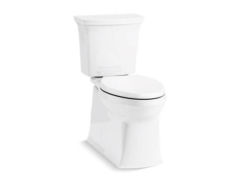 KOHLER 3814-RA-0 Corbelle Comfort Height Two-Piece Elongated 1.28 Gpf Chair Height Toilet With Right-Hand Trip Lever in White