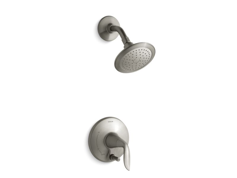 KOHLER Refinia Shower Trim Set With Push-Button Diverter, Valve Not Included in Vibrant Brushed Nickel