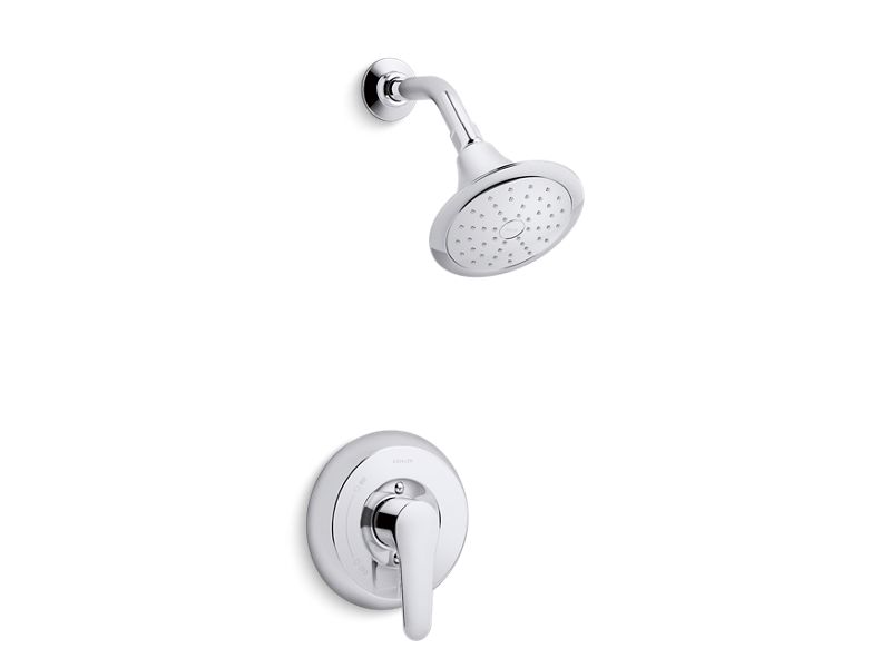 KOHLER July Rite-Temp Shower Trim With Lever Handle And 2.0 Gpm Showerhead in Polished Chrome