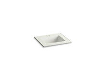 Load image into Gallery viewer, KOHLER K-2777-1-G82 Ceramic/Impressions 25&amp;quot; rectangular vanity-top bathroom sink with single faucet hole
