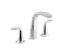 Load image into Gallery viewer, KOHLER T5324-4-CP Refinia Bath Faucet Trim With High-Arch Diverter Spout And Lever Handles, Valve Not Included in Polished Chrome
