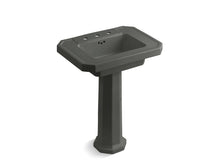 Load image into Gallery viewer, KOHLER 2322-8-58 Kathryn Pedestal Bathroom Sink With 8&amp;quot; Widespread Faucet Holes in Thunder Grey
