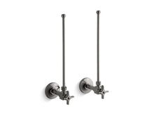 Load image into Gallery viewer, KOHLER K-7605-P Pair 3/8&amp;quot; NPT angle supplies with stop, cross handle and annealed vertical tube
