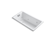 Load image into Gallery viewer, KOHLER K-852-HE-0 Tea-for-Two 60&amp;quot; x 32&amp;quot; drop-in whirlpool with end drain, custom pump location and heater without trim
