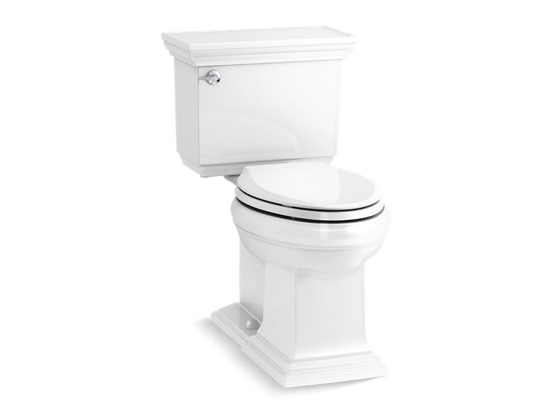 KOHLER Memoirs Stately ContinuousClean ST two-piece elongated toilet with concealed trapway, 1.28 gpf