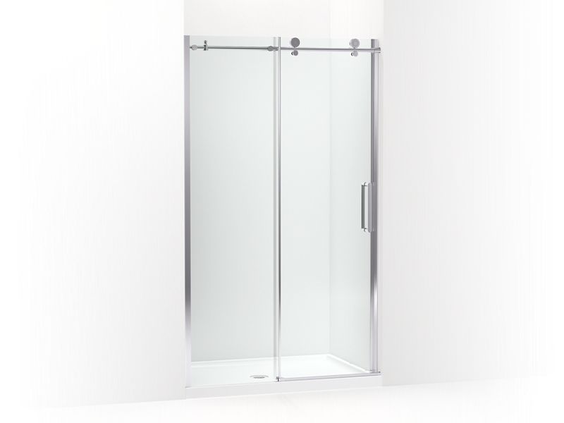 KOHLER Composed Sliding shower door, 78" H x 44-5/8 - 47-7/8" W, with 3/8" thick Crystal Clear glass