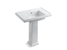 Load image into Gallery viewer, KOHLER 2845-1-0 Tresham 30&amp;quot; Pedestal Bathroom Sink With Single Faucet Hole in White
