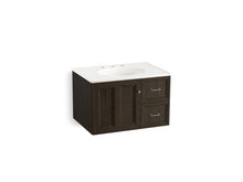 Load image into Gallery viewer, KOHLER K-99517-R-1WC Damask 30&amp;quot; wall-hung bathroom vanity cabinet with 1 door and 2 drawers on right
