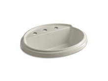 Load image into Gallery viewer, KOHLER K-2992-8-G9 Tresham Oval Drop-in bathroom sink with 8&amp;quot; widespread faucet holes
