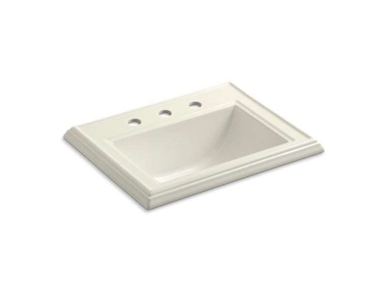 KOHLER K-2241-8 Memoirs Classic Classic drop-in bathroom sink with 8" widespread faucet holes
