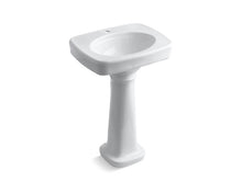 Load image into Gallery viewer, KOHLER 2338-1-0 Bancroft 24&amp;quot; Pedestal Bathroom Sink With Single Faucet Hole in White
