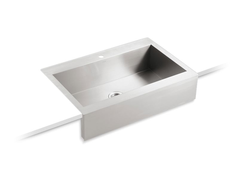 KOHLER K-3942-1 Vault 35-3/4" top-mount single-bowl farmhouse kitchen sink
