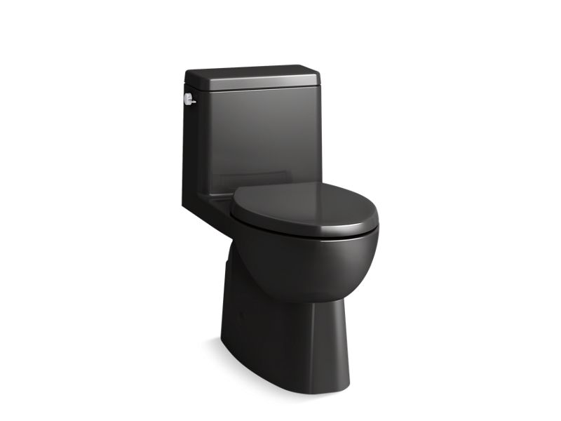 KOHLER K-78080 Reach One-piece compact elongated toilet with skirted trapway, 1.28 gpf