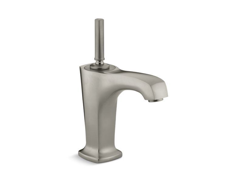 KOHLER 16230-4-BN Margaux Single-Hole Bathroom Sink Faucet With 5-3/8" Spout And Lever Handle in Vibrant Brushed Nickel