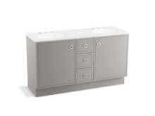 Load image into Gallery viewer, KOHLER K-99511-TK-1WT Jacquard 60&amp;quot; bathroom vanity cabinet with toe kick, 2 doors and 3 drawers
