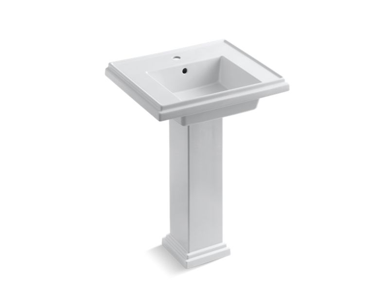 KOHLER 2844-1 Tresham 24" pedestal bathroom sink with single faucet hole