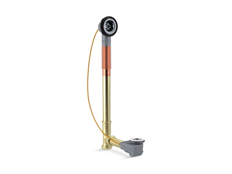 KOHLER PureFlo Rough-in cable bath drain, brass, 45" cable