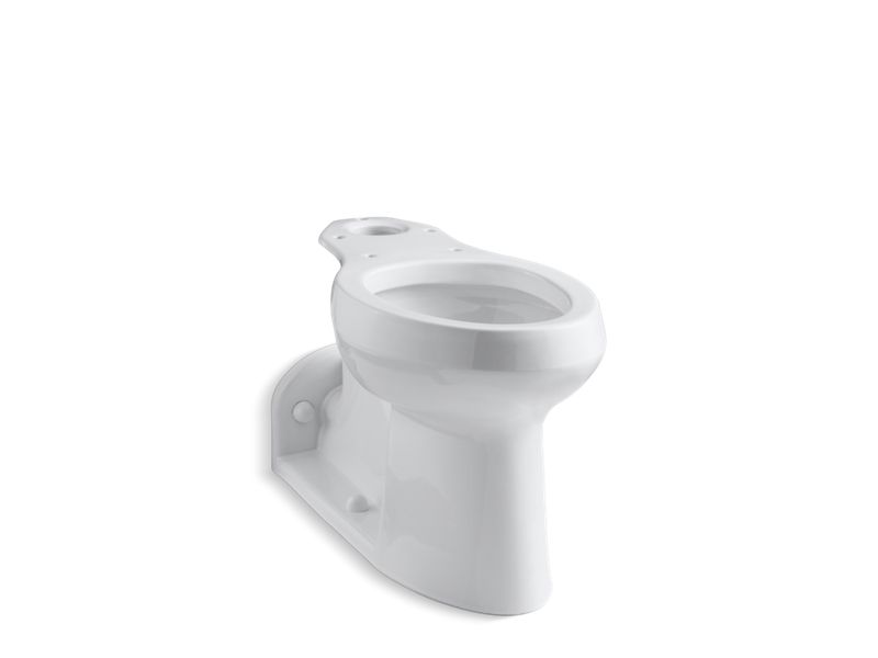 KOHLER K-4305-SSL Barrington Floor-mount rear spud antimicrobial toilet bowl with bedpan lugs and skirted trapway